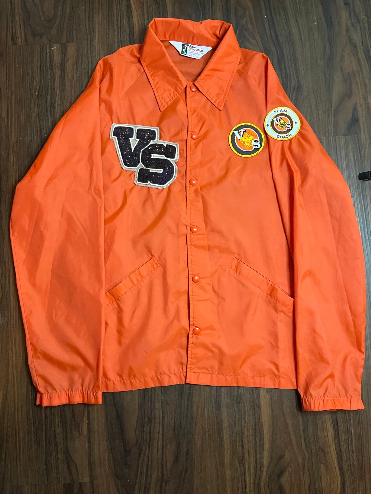 Vintage Boy Scouts of America official Jacket Orange L Team Coach