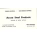 Fred Archuleta Azusa Steel Products Azusa CA Vintage Business Card SC9-B12