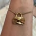 Authentic Chloé Mesh Bow Tie Lock Bracelet Gold Tone