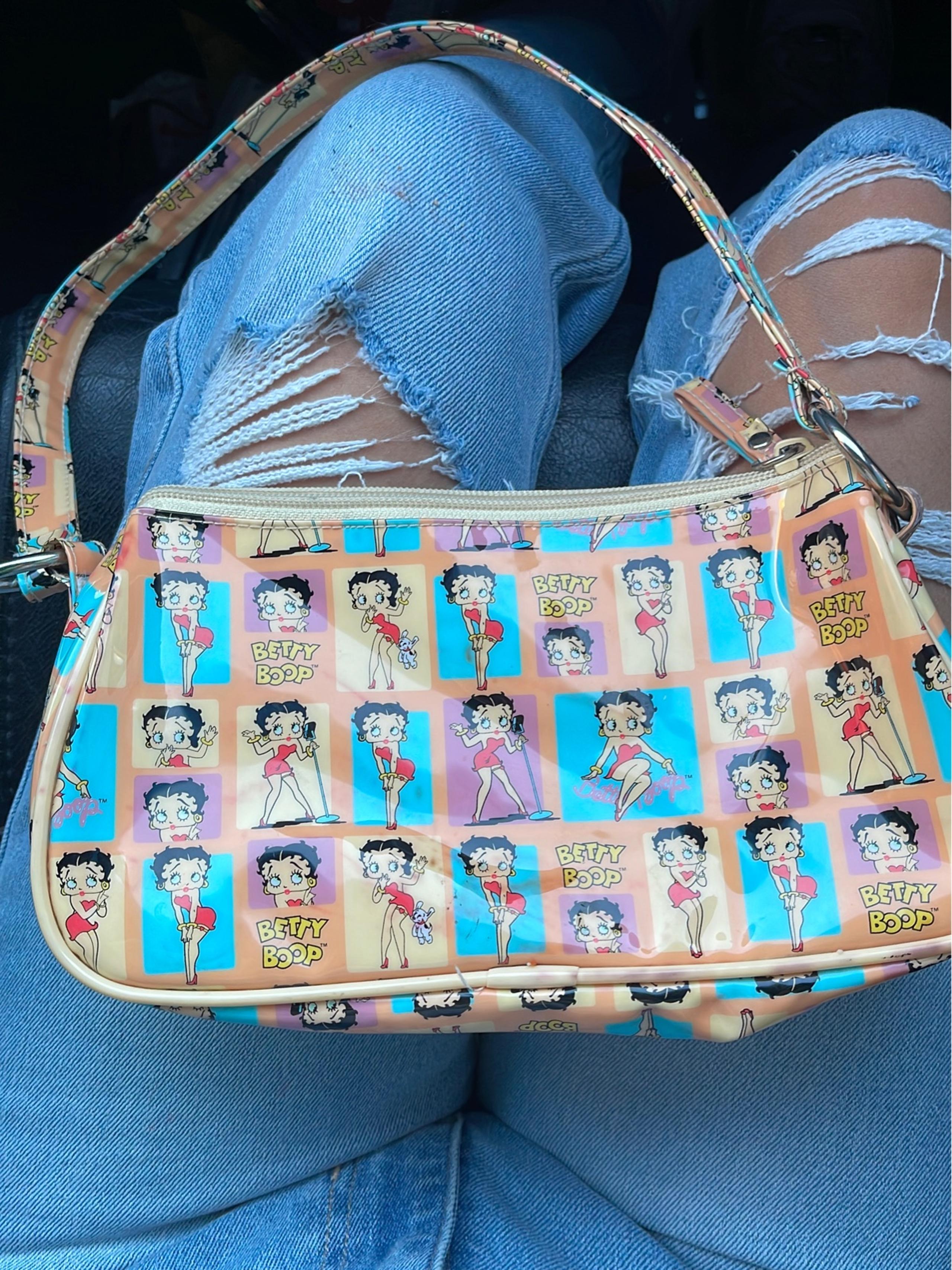 betty boop zipper closure shoulder bags