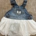 Oshkosh b' gosh denim lace islet skirt overalls vintage inspired size 6 month