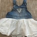 Oshkosh b' gosh denim lace islet skirt overalls vintage inspired size 6 month