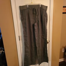 Athleta Linen Wide Leg Pants Size 14T NWOT