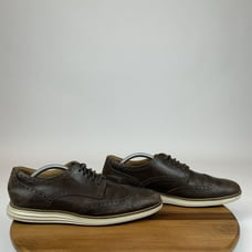 Mens Cole Haan Grand Os Brown Leather Wingtip Casual Comfort Oxfords Size 11 M