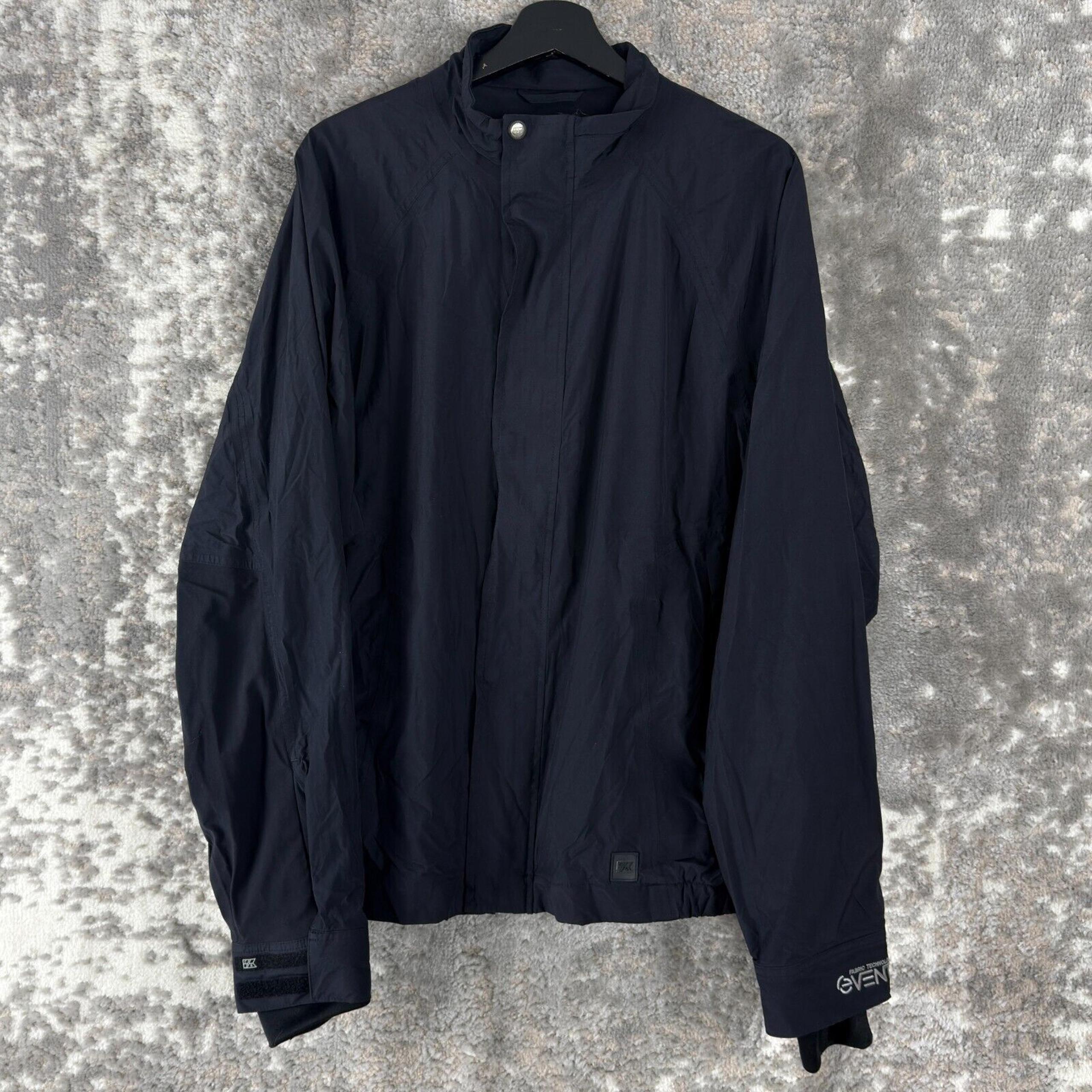 Cutter & Buck Mens Size L Snap Button Full Zip Jacket Black Long Sleeve Outdoor