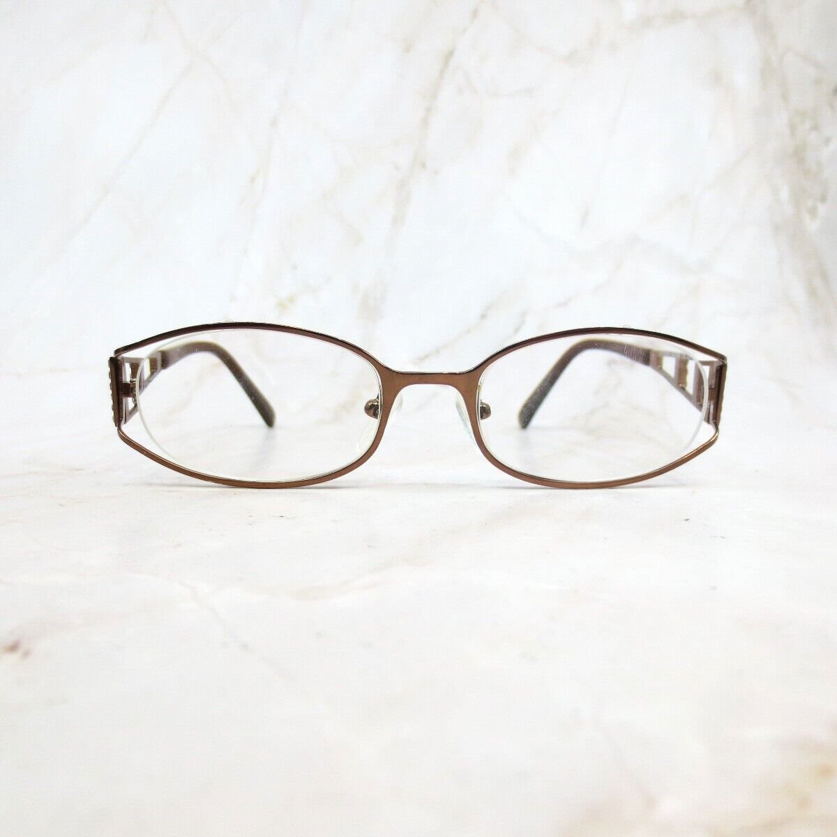 Givenchy Eyeglasses Frame SGV108S Col.305 Womens Brown Metal Oval Shape Full Rim