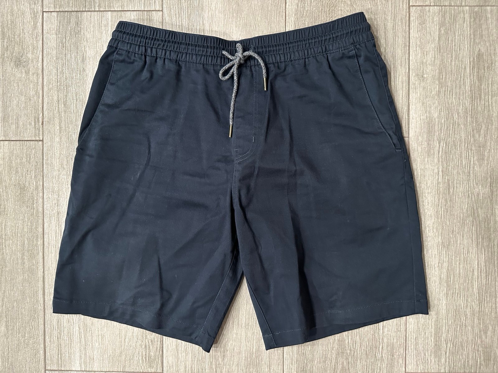 Men's Volcom Frickin Elastic Waist 19 Chino Shorts Navy Blue A1012304 L Large