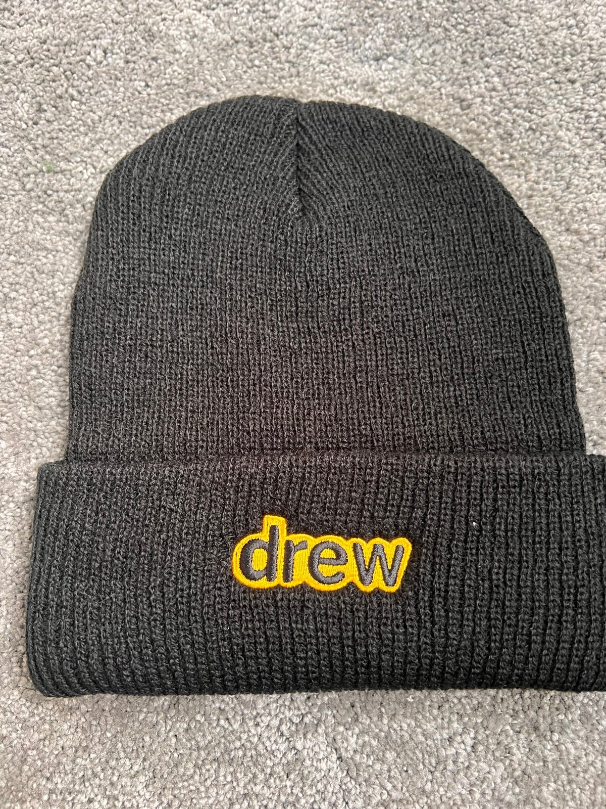 Drew house black ribbed beanie