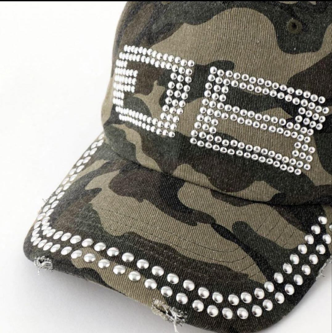 新品 未開封 BEEDEN BD STUDS DAMAGE CAP ベージュ カモ 迷彩