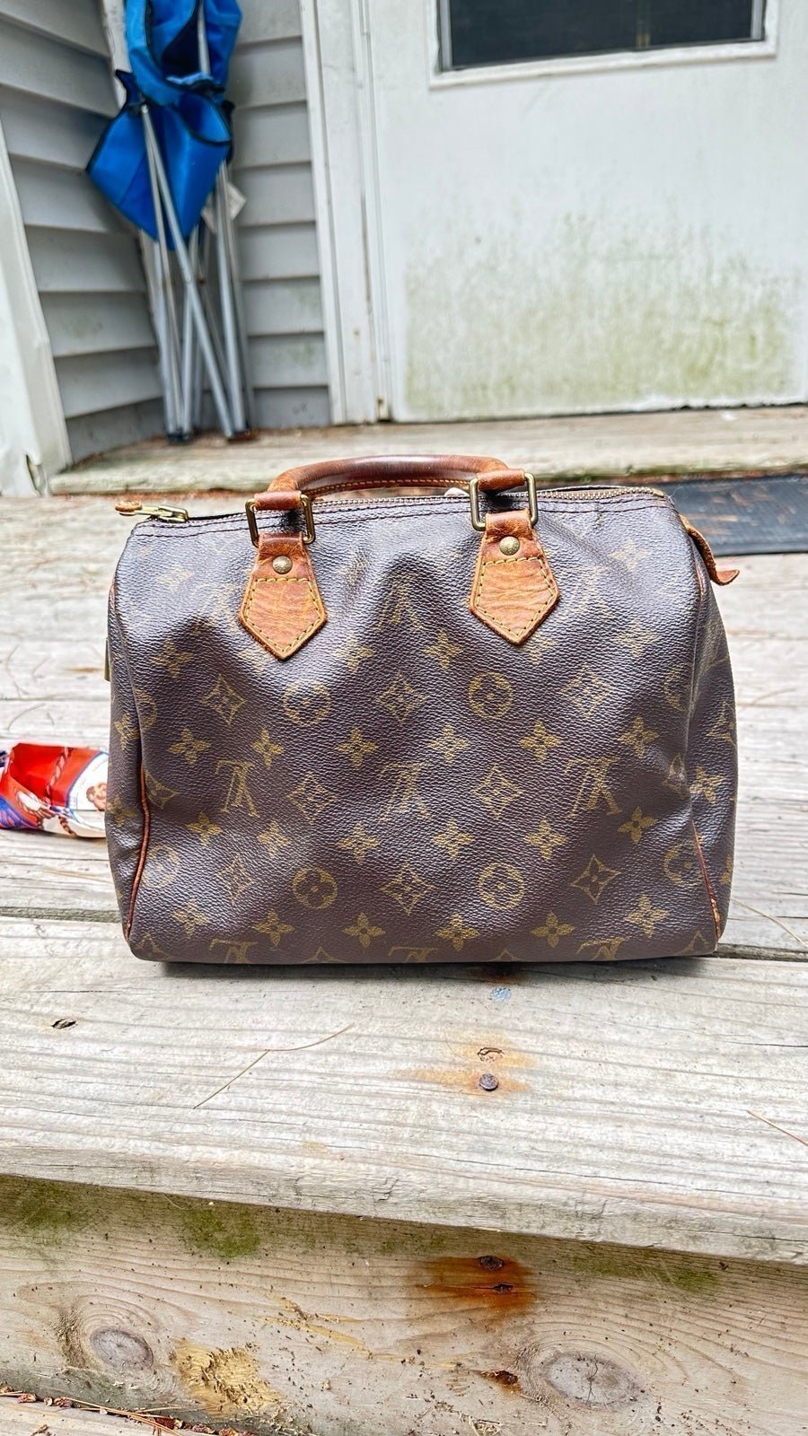 Louis Vuitton Cherry Monogram Empreinte Leather Speedy 25 Bandouliere Bag