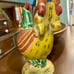 12” RUSTIC, STONEWARE ROOSTER FEATURING A BEAUTIFUL DISPLAY OF COLOR.