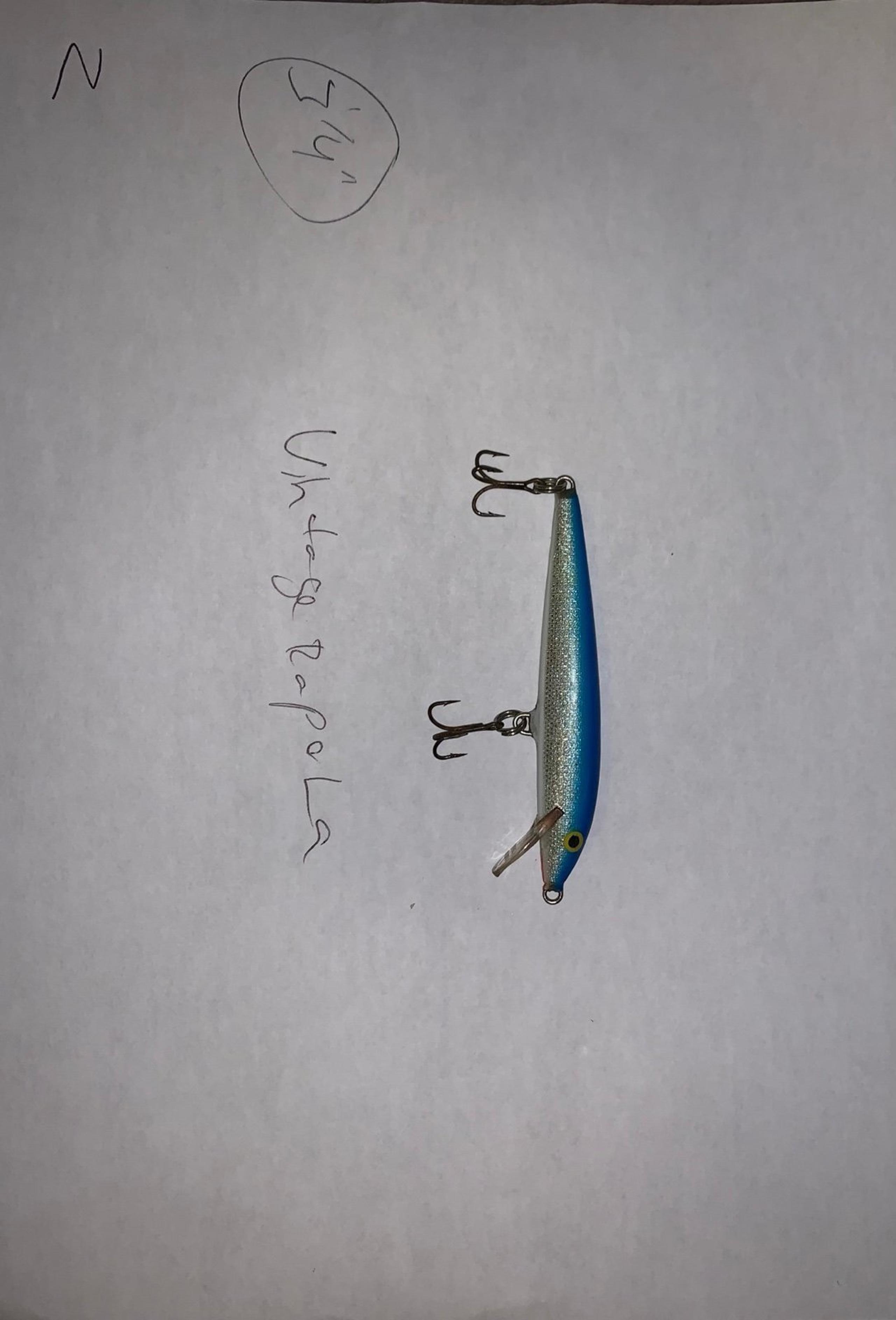 3 1/4” VINTAGE “RAPALA” FISHING LURE, PRE-OWNED, IN EXCELLENT CONDITION
