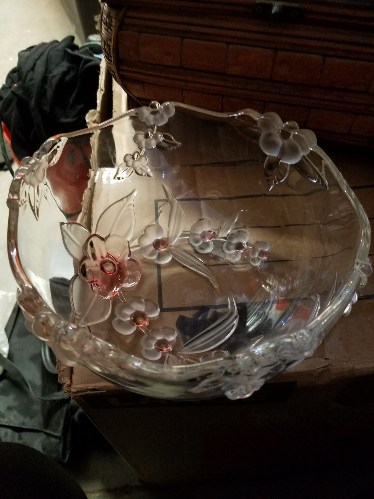 C Glass bowl vintage