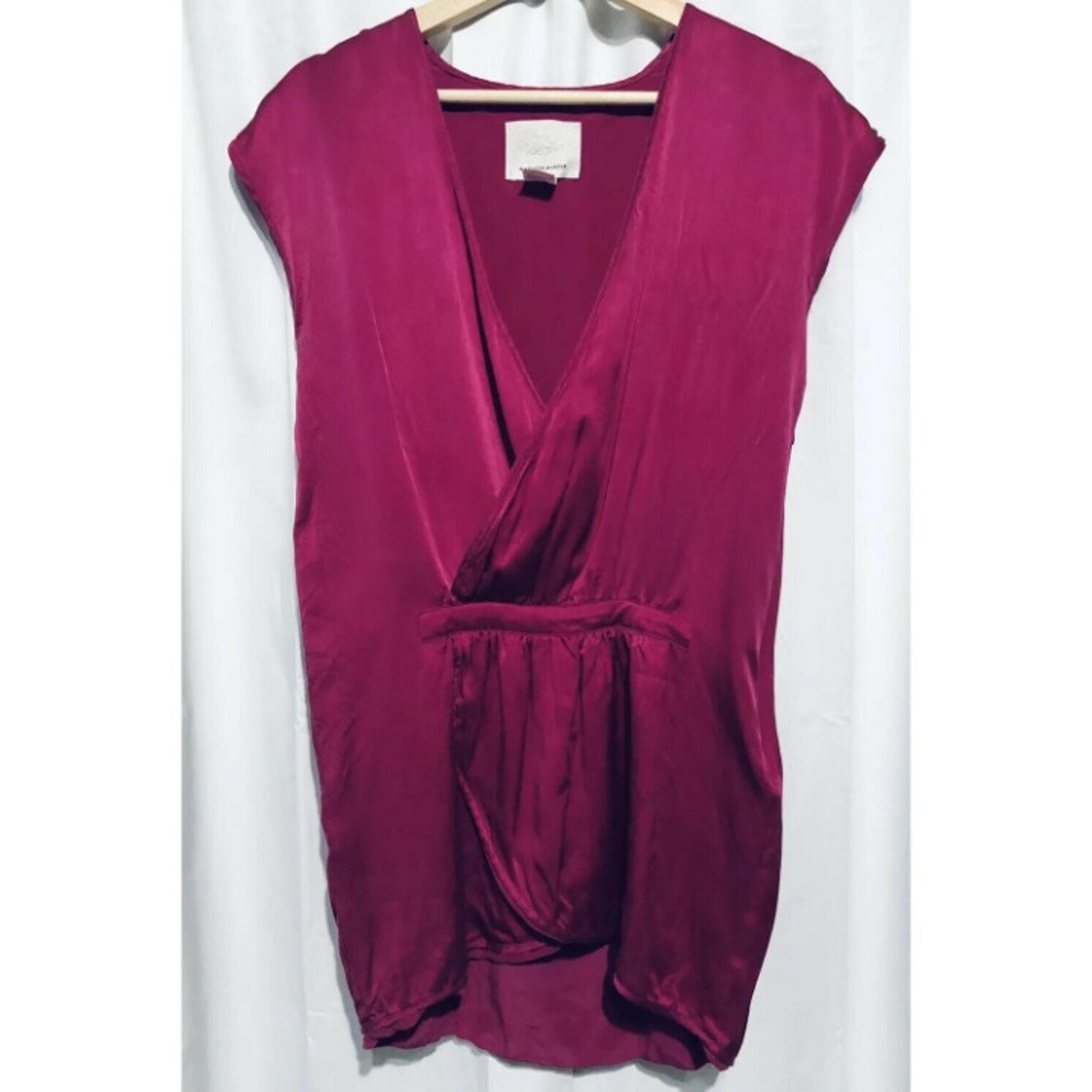 Madison Marcus Mini Dress Size XS Womens 100% Silk Deep V Neck