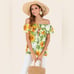 Golden Glow Floral Off-Shoulder Blouse