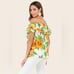Golden Glow Floral Off-Shoulder Blouse