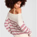 Victoria’s Secret Pink Cambridge Valentine Off Shoulder Sweater White Red L NWT