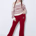 Victoria’s Secret Pink Cambridge Valentine Off Shoulder Sweater White Red L NWT