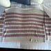 Victoria’s Secret Pink Cambridge Valentine Off Shoulder Sweater White Red L NWT