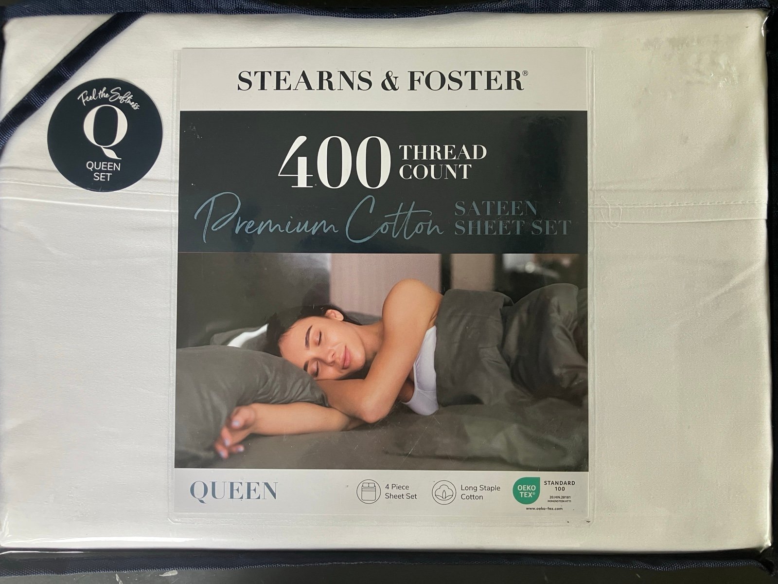 Stearns & Foster 400 TC Premium Cotton Sateen Queen Sheet Set