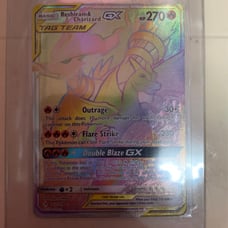 Pokemon Reshiram & Charizard GX Full Art Rainbow 217/214