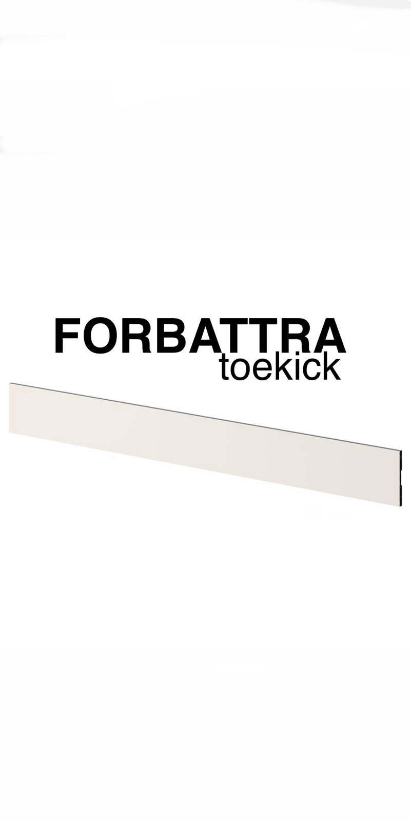 IKEA FÖRBÄTTRA 84x4 1/2 off-white Toekick, 402.875.90