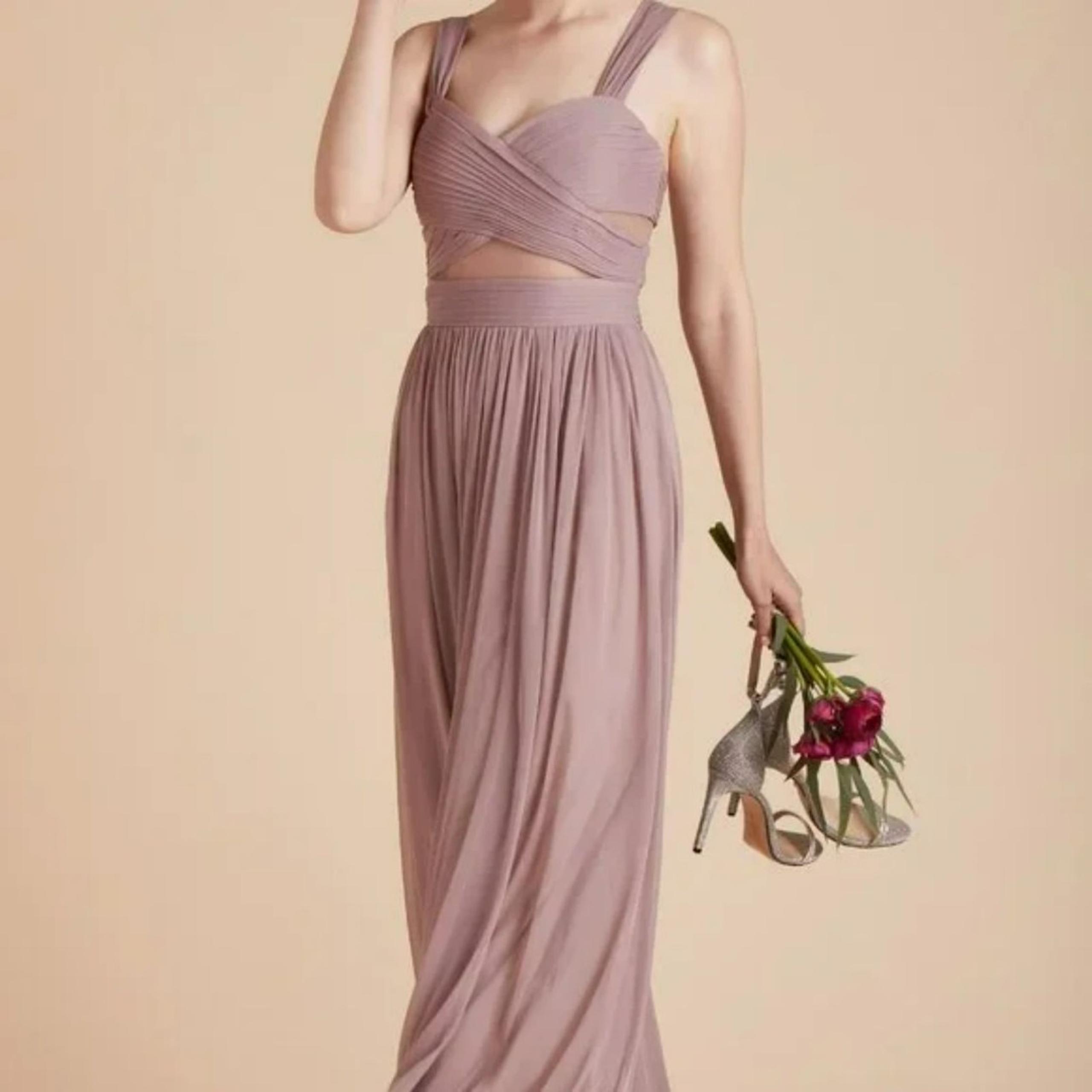 Birdy Grey Dress Womens Size 3XL Mauve Elyse Bridesmaid Gown Wedding Cutouts NWT