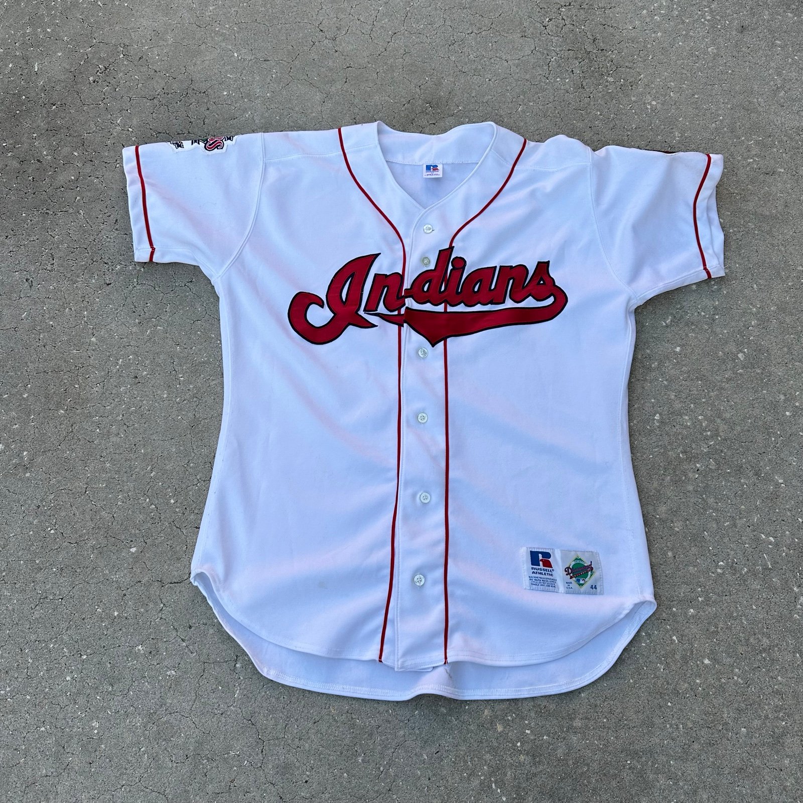 Vintage Cleveland Indians Jersey Russell Athletic made in USA size 44