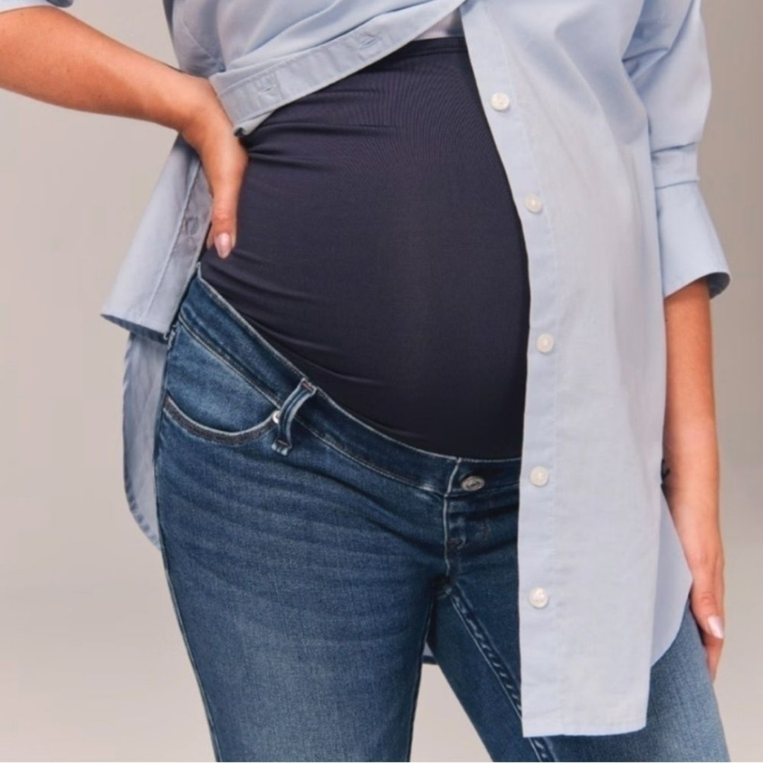 Abercrombie & Fitch Maternity Jean Legging 30 Skinny Dark Blue Denim