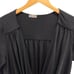 Free People Womens Long Sleeve Knot Front Surplice Bodysuit Black Size Large