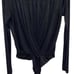 Free People Womens Long Sleeve Knot Front Surplice Bodysuit Black Size Large