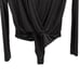 Free People Womens Long Sleeve Knot Front Surplice Bodysuit Black Size Large