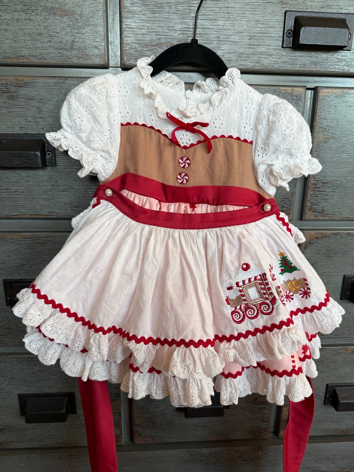 Hummingbirds & Flowers 12/18 apron dress