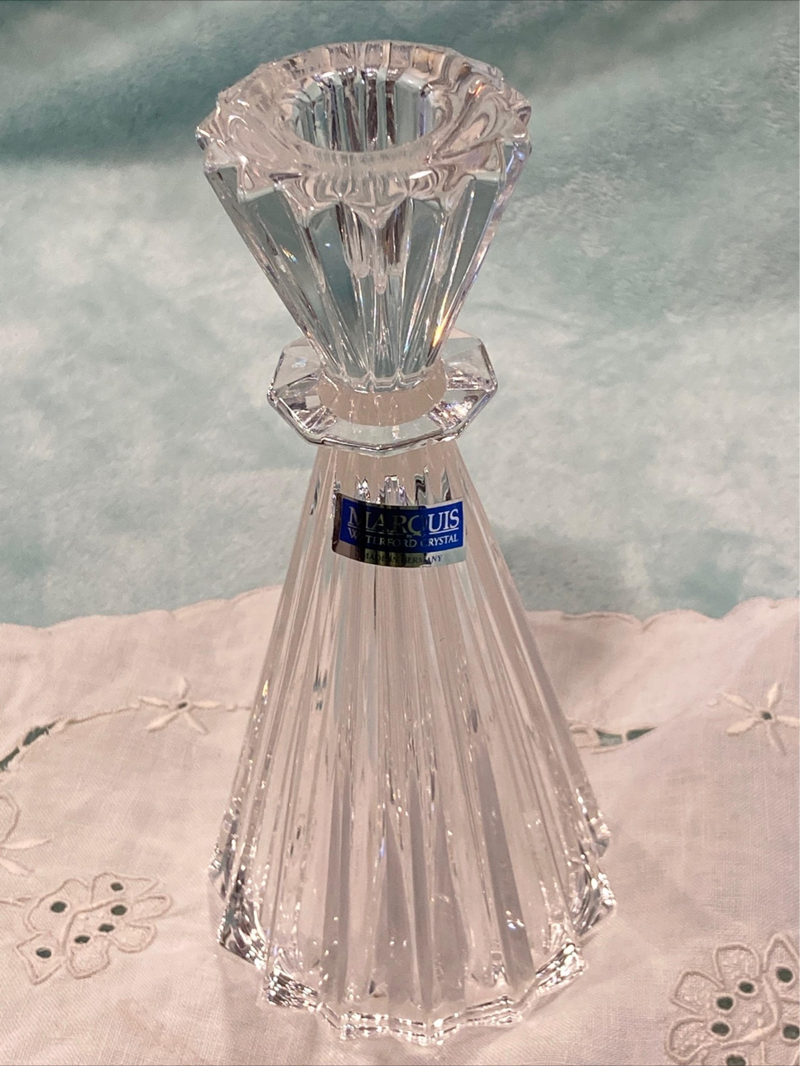 New Marquis Waterford Crystal Omnia 7" Taper Candle Holder Made in Germany