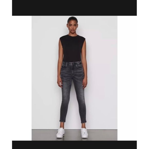 Frame Denim Le One Skinny Crop Super Stretch Jeans In Hughes SIZE 2 NWOT