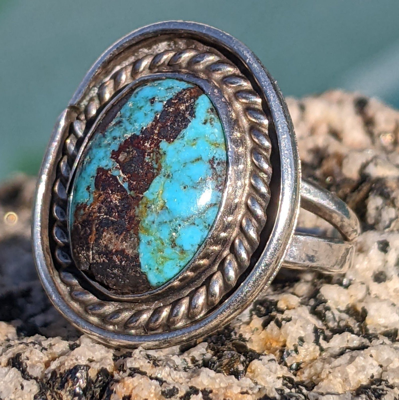 Turquoise & Sterling Silver Navajo Ring