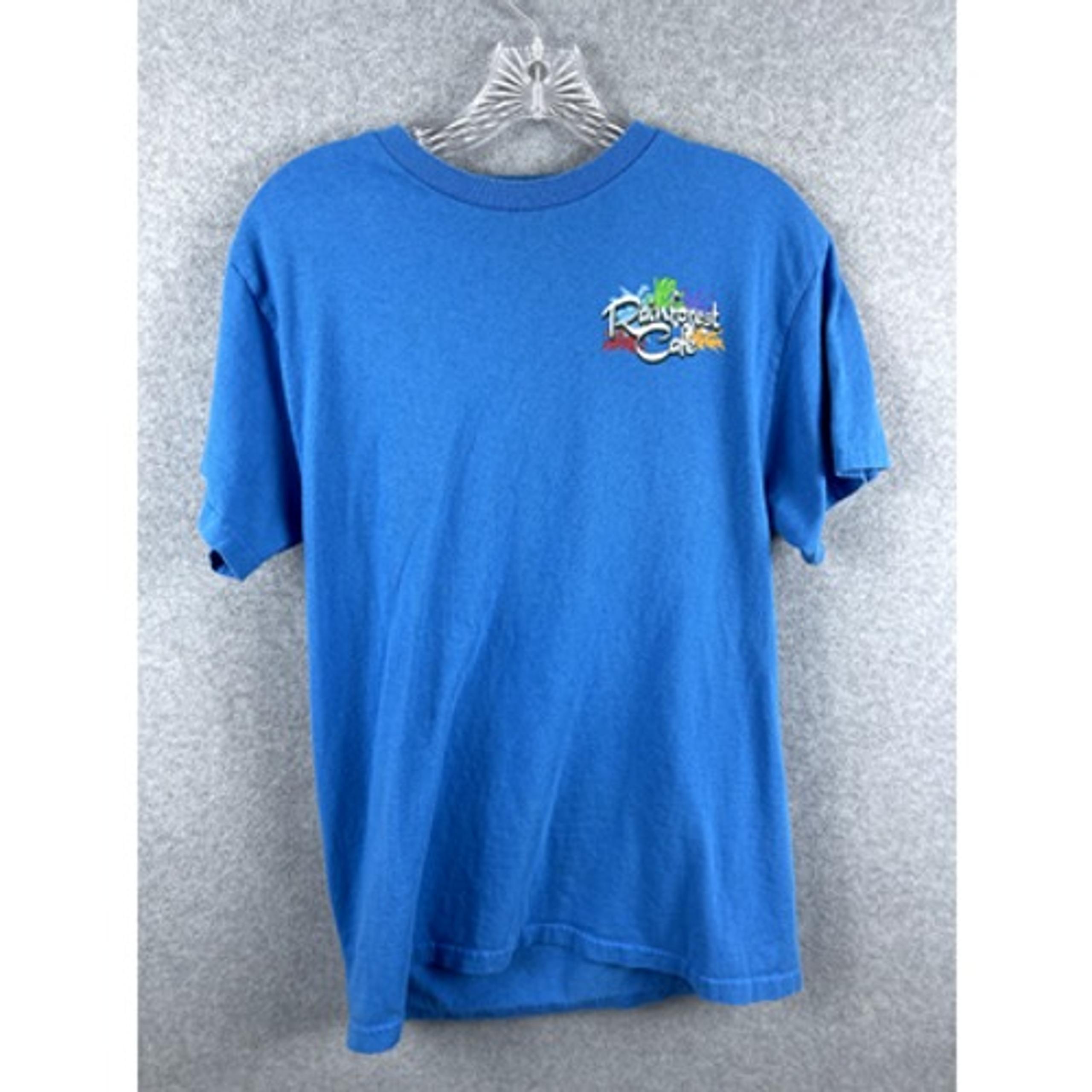 Rainforest Cafe Trump Plaza Atlantic City Shirt Size M Blue Short Sleeve Blue