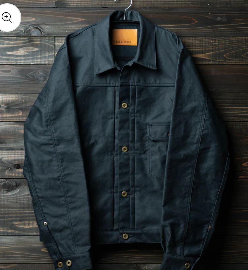 ブランドのギフト Trucker Chino Oiled VINCI PABLO Jacket jacket Jean ジャケット・アウター