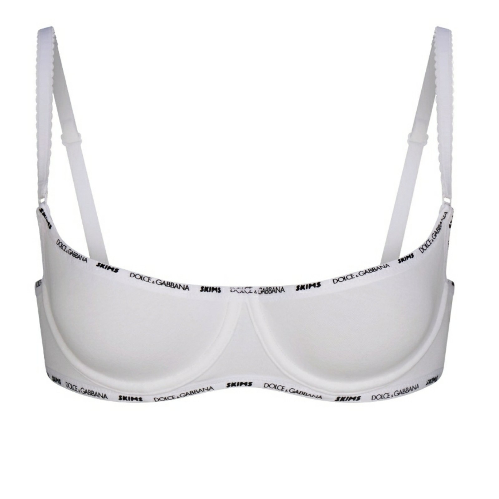 DOLCE&GABBANA X SKIMS COTTON JERSEY UNLINED BALCONETTE BRA 38 C