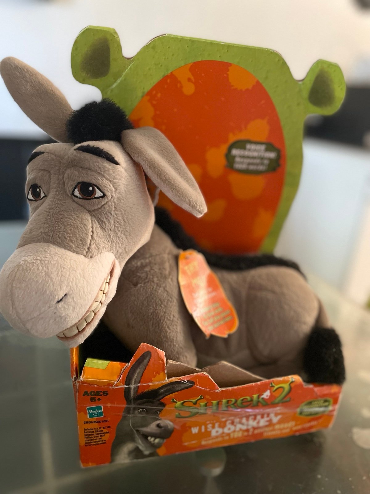 2004 Hasbro Shrek 2 - Talking Wise Crackin' Donkey Interactive 14 Plush Rare Col