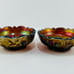 Antique Amethyst Carnival Glass Inverted Strawberry Sauce Berry Bowls