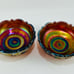 Antique Amethyst Carnival Glass Inverted Strawberry Sauce Berry Bowls