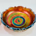 Antique Amethyst Carnival Glass Inverted Strawberry Sauce Berry Bowls