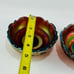 Antique Amethyst Carnival Glass Inverted Strawberry Sauce Berry Bowls