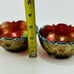 Antique Amethyst Carnival Glass Inverted Strawberry Sauce Berry Bowls