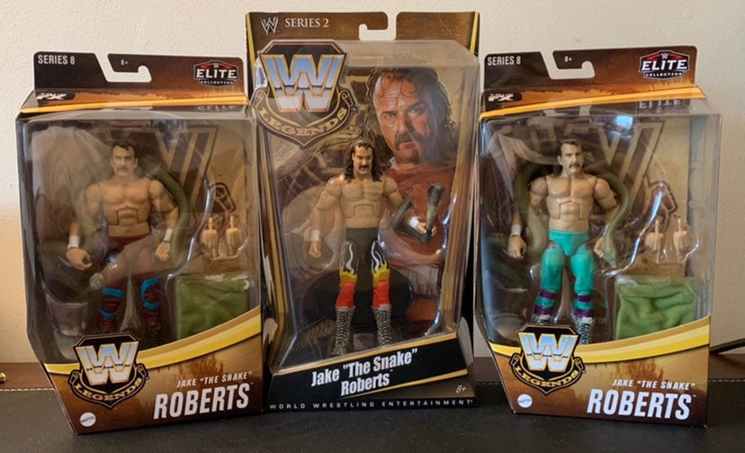 Jake Roberts WWE Legends 3 Toy Lot