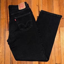 Vintage Levi’s 550 Relaxed Fit Baggy Black Jeans Y2K size 36x32
