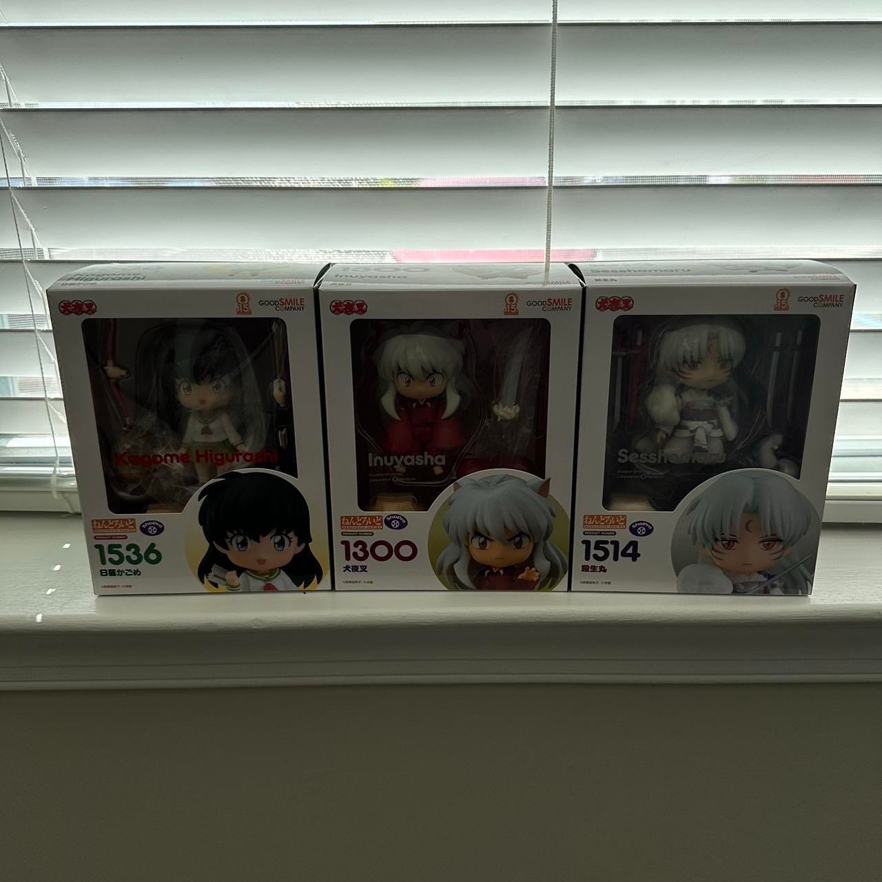 Inuyasha, Kagome, and Sesshomaru Nendoroids - set of 3