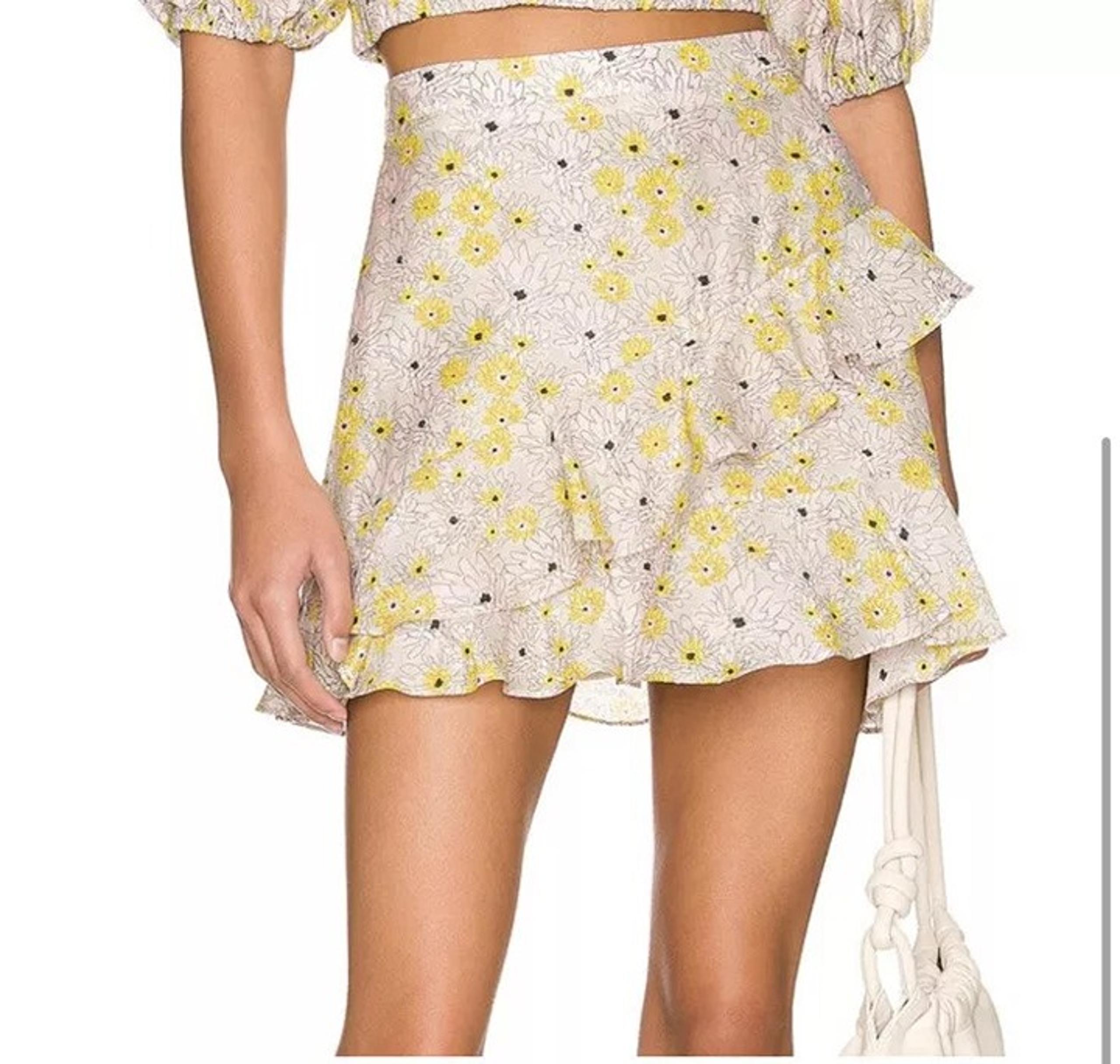 MinkPink Womens Skirt Size S Mitta Mitta Floral Ruffle Mini