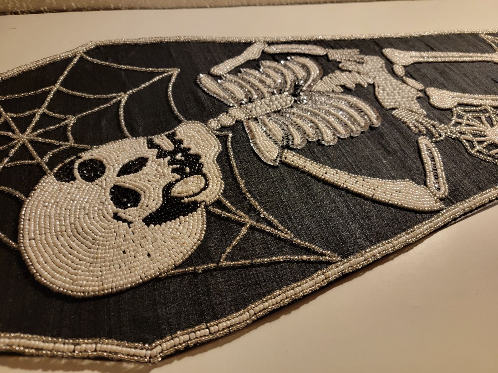 Beaded Table Runner and Coasters